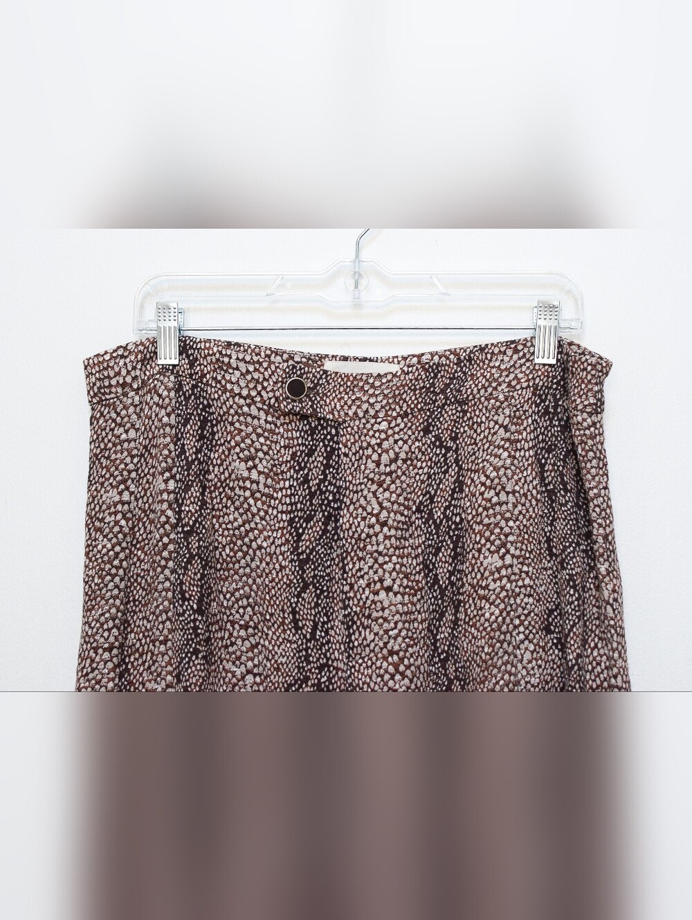 Anthropologie Wide Leg High Rise Pants Snakeskin Animal Print Size 12 Boho Flowy - Picture 5 of 8